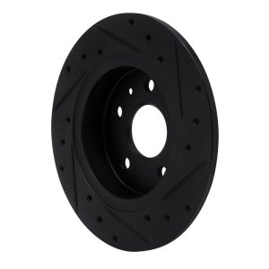 Chevrolet Bolt EV Brake Rotor (1) - Rear Left - R1 Concepts - Drilled & Slotted - Black - `16-`23